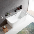 CUPC Back to Wall Freestanding Acrylic Bath Tub Standard Size Square Bathroom Indoor Bathtubs
